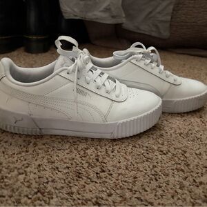 PUMA Women's All-White Sneakers